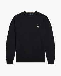Fred Perry Classic Crew Neck Jumper - Black