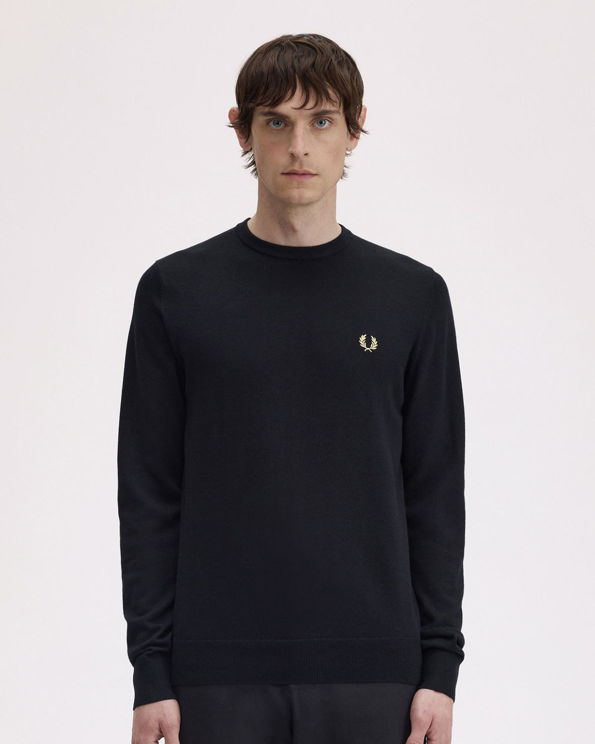 Fred Perry Classic Crew Neck Jumper - Black
