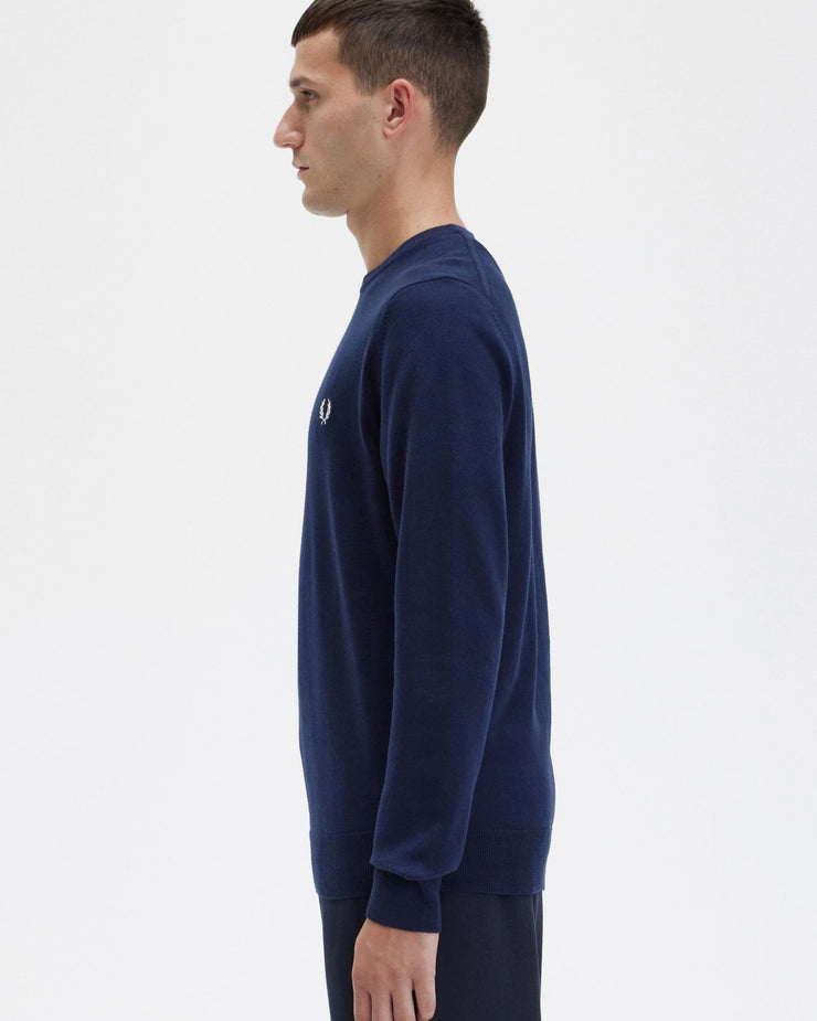 Fred Perry Classic Crew Neck Jumper - Navy