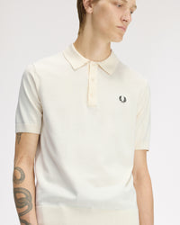 Fred Perry SUPIMA® Cotton Knitted Polo Shirt - Ecru