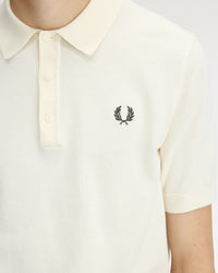 Fred Perry SUPIMA® Cotton Knitted Polo Shirt - Ecru