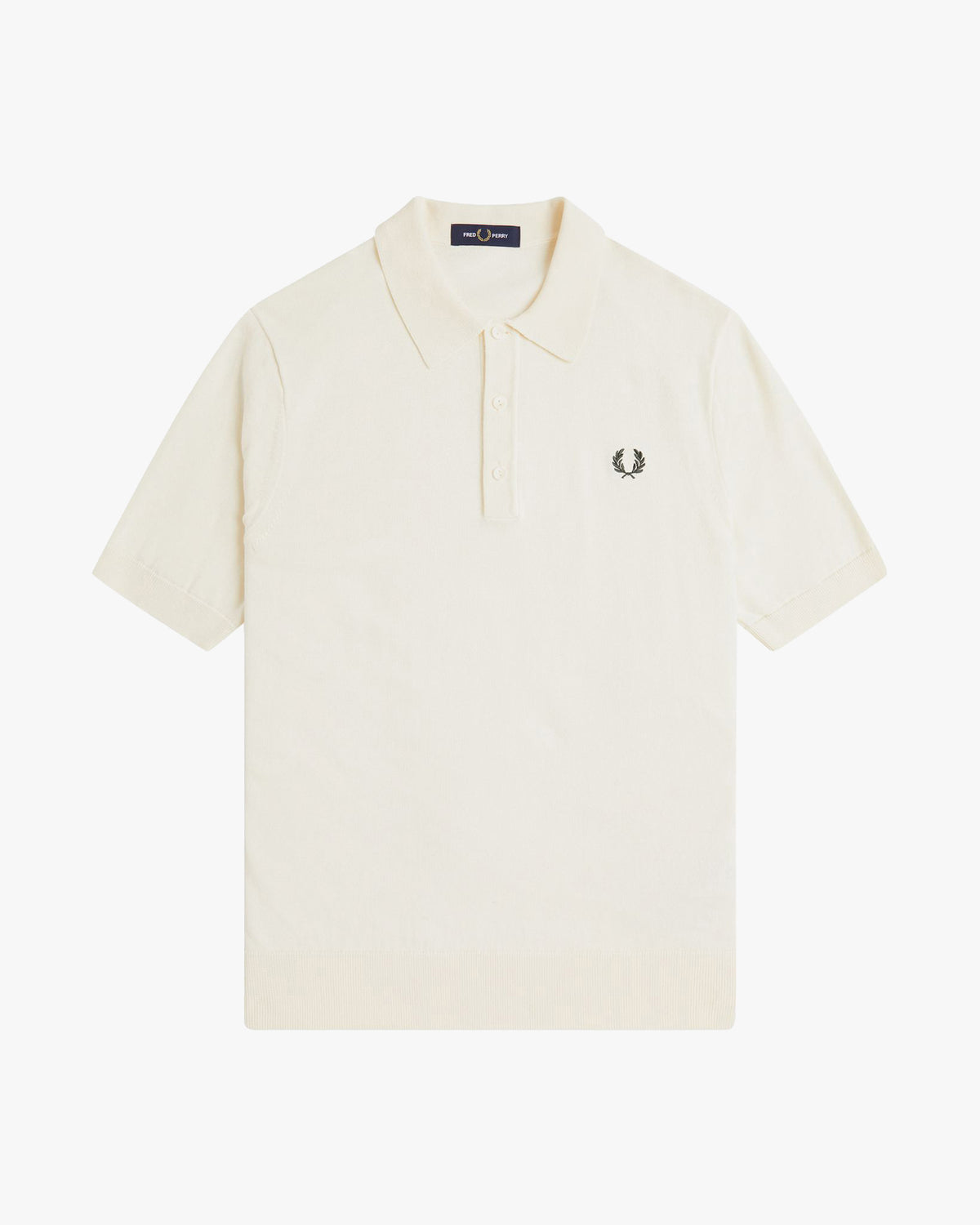 Fred Perry SUPIMA® Cotton Knitted Polo Shirt - Ecru