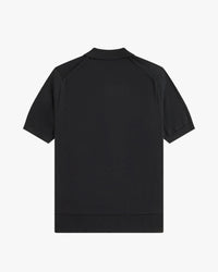 Fred Perry SUPIMA® Cotton Knitted Polo Shirt - Black | Fred Perry Polo Shirts | JEANSTORE