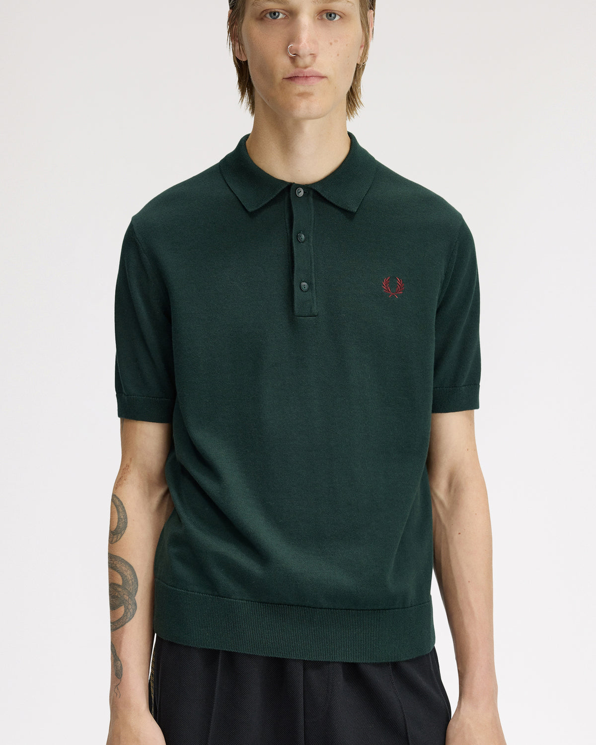 Fred Perry SUPIMA® Cotton Knitted Polo Shirt - Grassroots | Fred Perry Polo Shirts | JEANSTORE