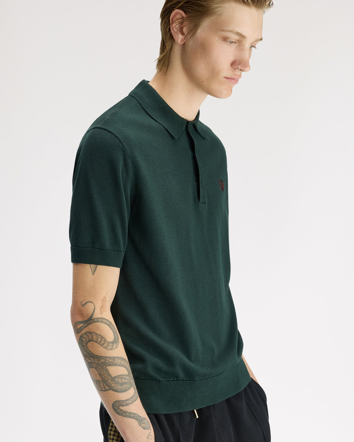 Fred Perry SUPIMA® Cotton Knitted Polo Shirt - Grassroots | Fred Perry Polo Shirts | JEANSTORE