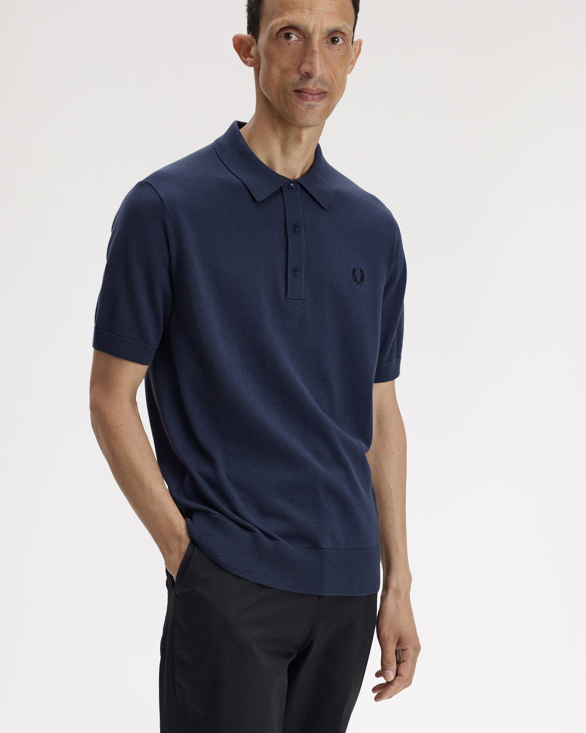 Fred Perry SUPIMA® Cotton Knitted Polo Shirt - Dark Airforce