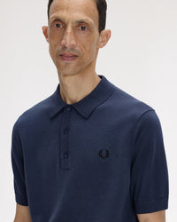 Fred Perry SUPIMA® Cotton Knitted Polo Shirt - Dark Airforce