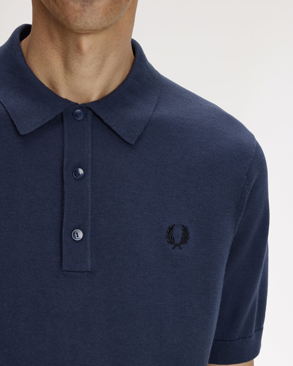 Fred Perry SUPIMA® Cotton Knitted Polo Shirt - Dark Airforce