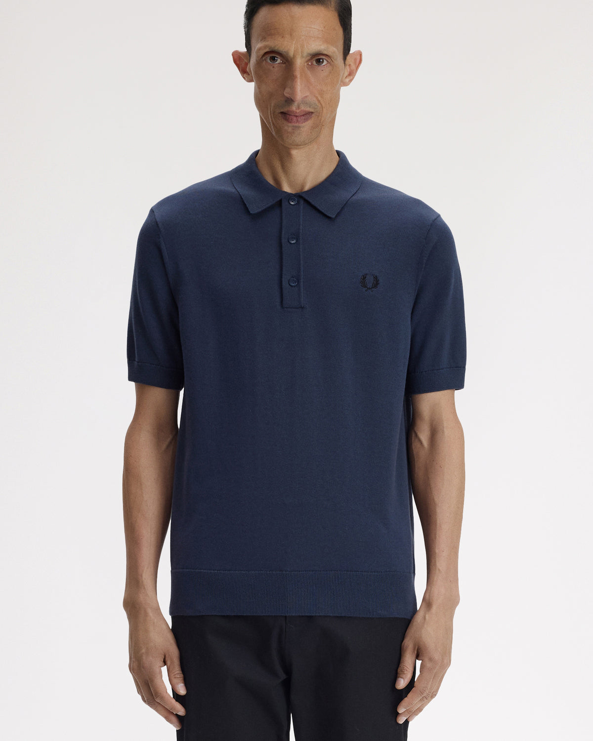 Fred Perry SUPIMA® Cotton Knitted Polo Shirt - Dark Airforce