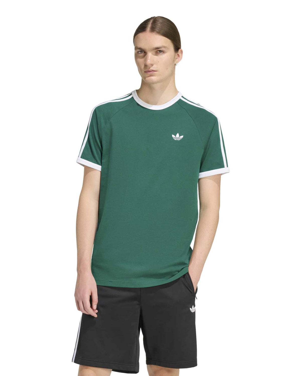 Adidas 3-Stripes Tee - Collegiate Green | Adidas Originals T Shirts | JEANSTORE