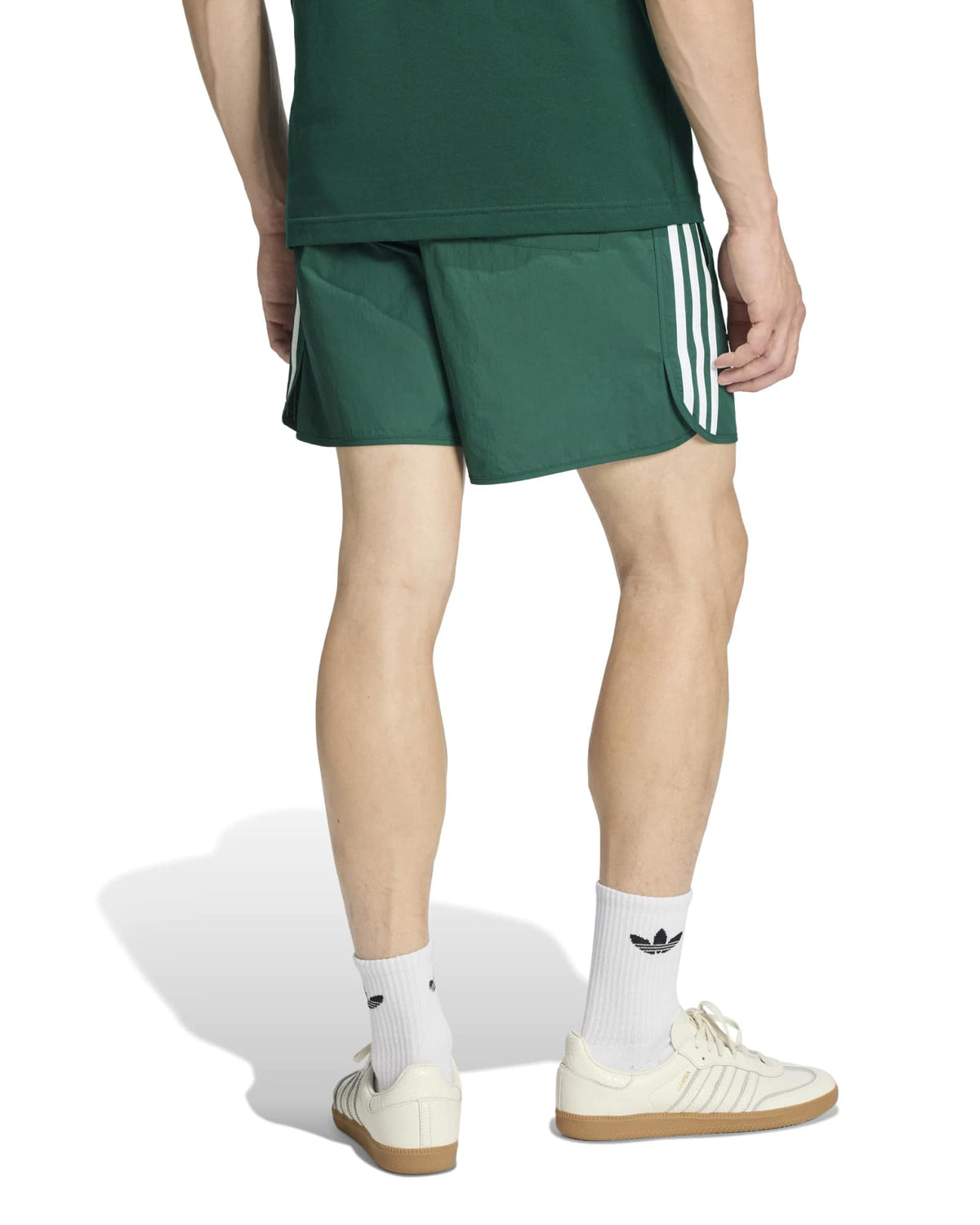 mens adidas sprinter shorts green back view worn by model