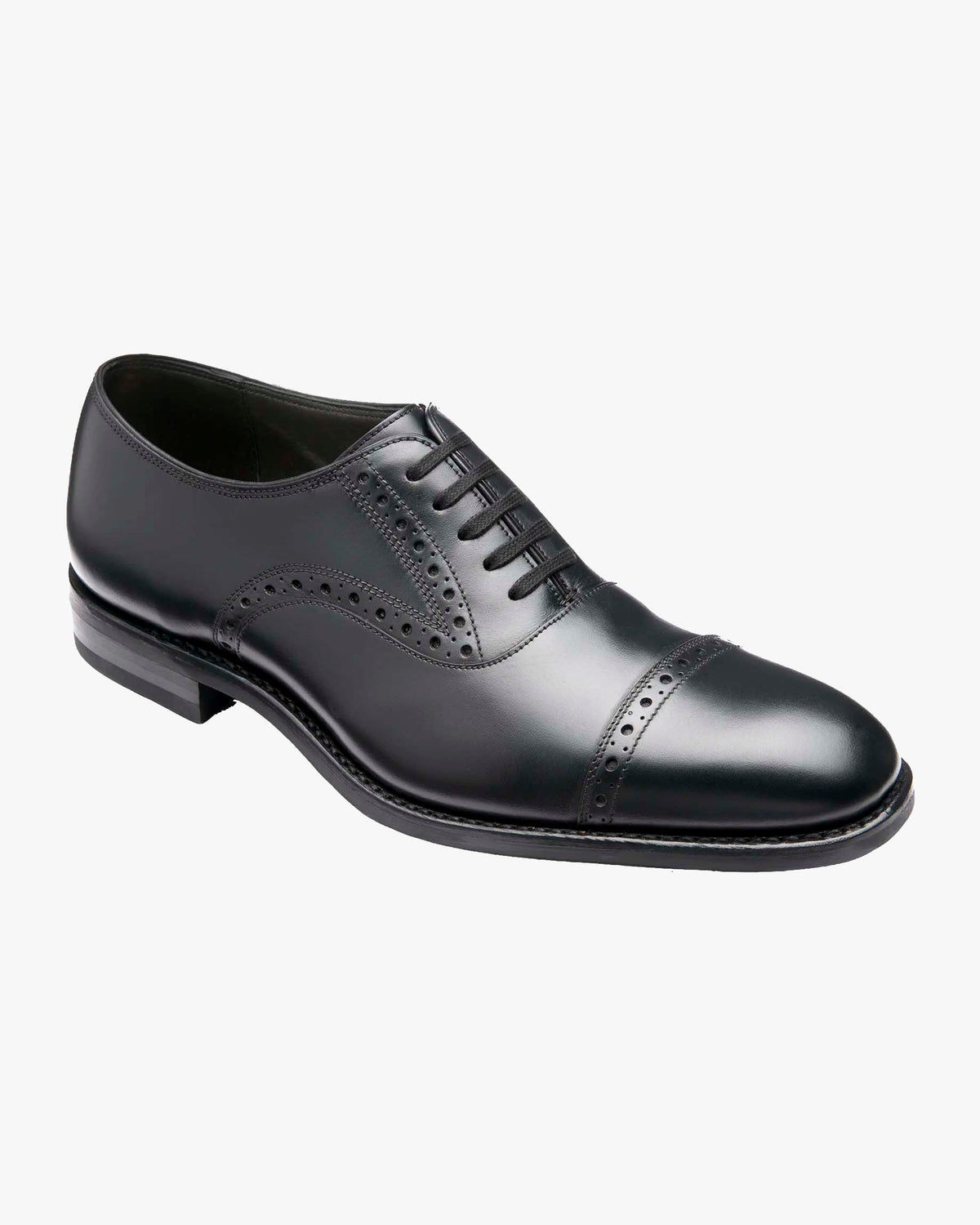 Loake Design Keller Oxford Semi-Brogue Shoe - Black