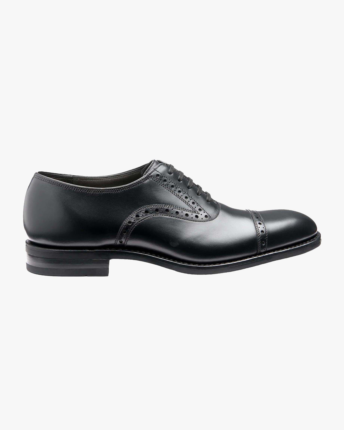 Loake Design Keller Oxford Semi-Brogue Shoe - Black