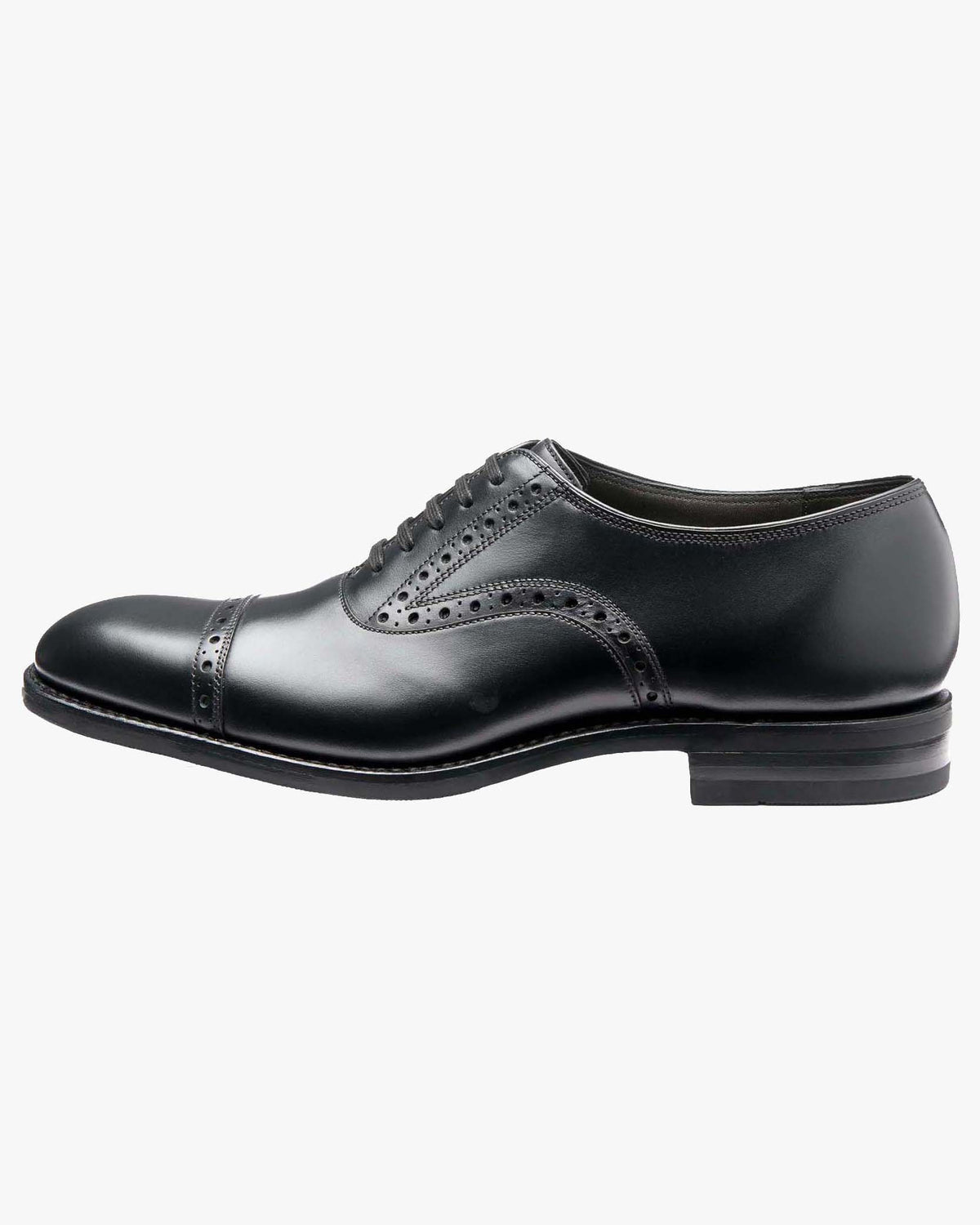 Loake Design Keller Oxford Semi-Brogue Shoe - Black