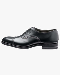 Loake Design Keller Oxford Semi-Brogue Shoe - Black
