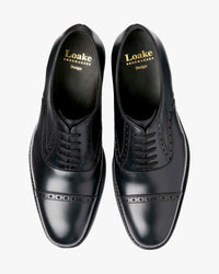 Loake Design Keller Oxford Semi-Brogue Shoe - Black