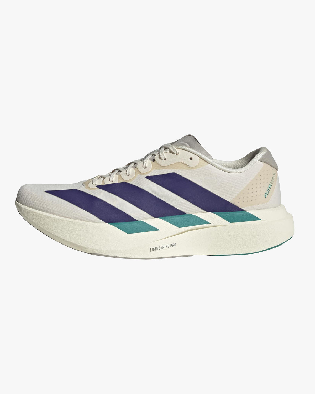 Adidas Adizero EVO SL Woven - Wonder White / Collegiate Purple / Equipment Green