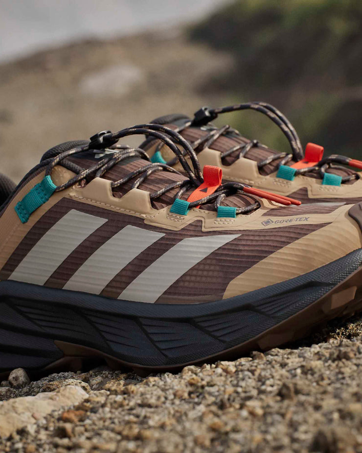Adidas Terrex Freehiker SL GORE-TEX Hiking Shoes- Beige / Teal