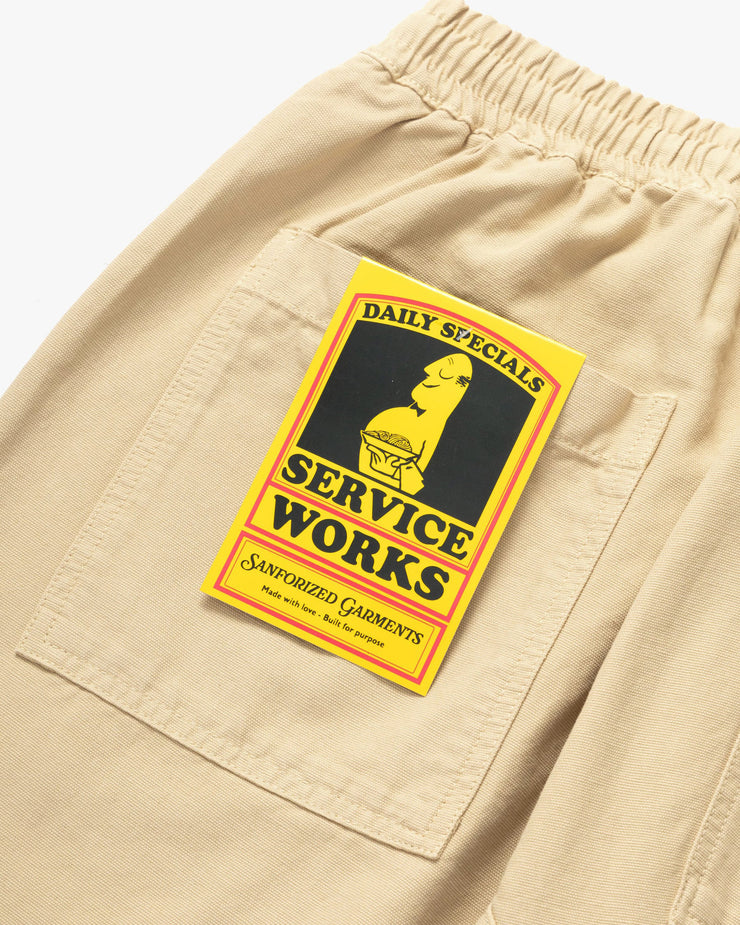 Service Works Classic Canvas Chef Pant - Pale Khaki