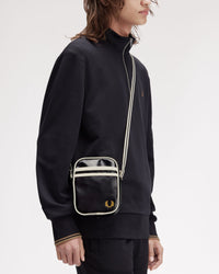 Fred Perry Classic Small Side Bag - Black / Ecru | Fred Perry Bags | JEANSTORE