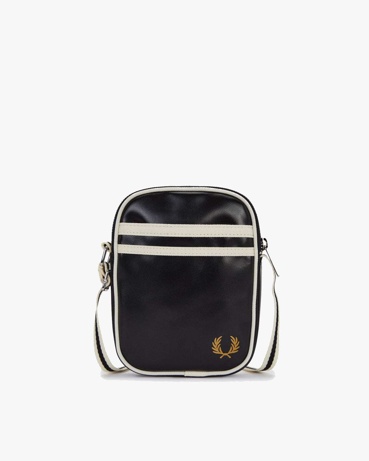 Fred Perry Classic Small Side Bag - Black / Ecru | Fred Perry Bags | JEANSTORE