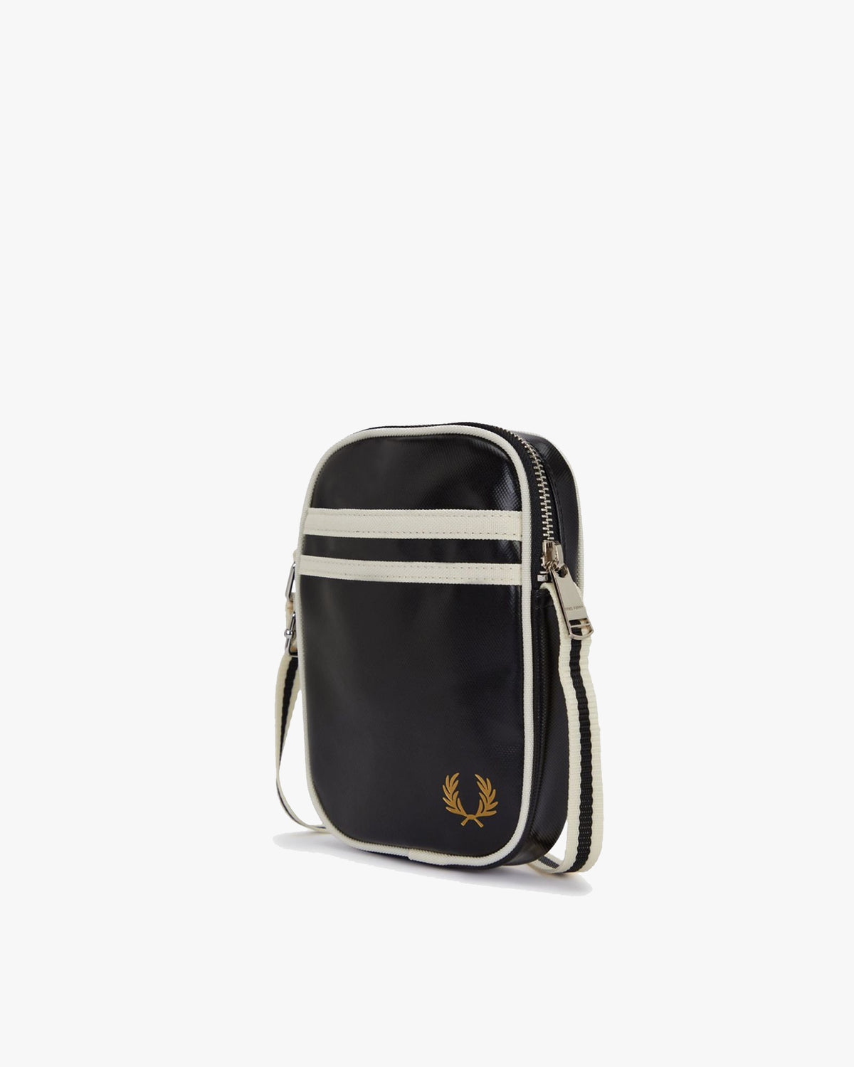 Fred Perry Classic Small Side Bag - Black / Ecru | Fred Perry Bags | JEANSTORE