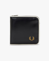 Fred Perry Classic Zip Around Wallet - Black / Ecru