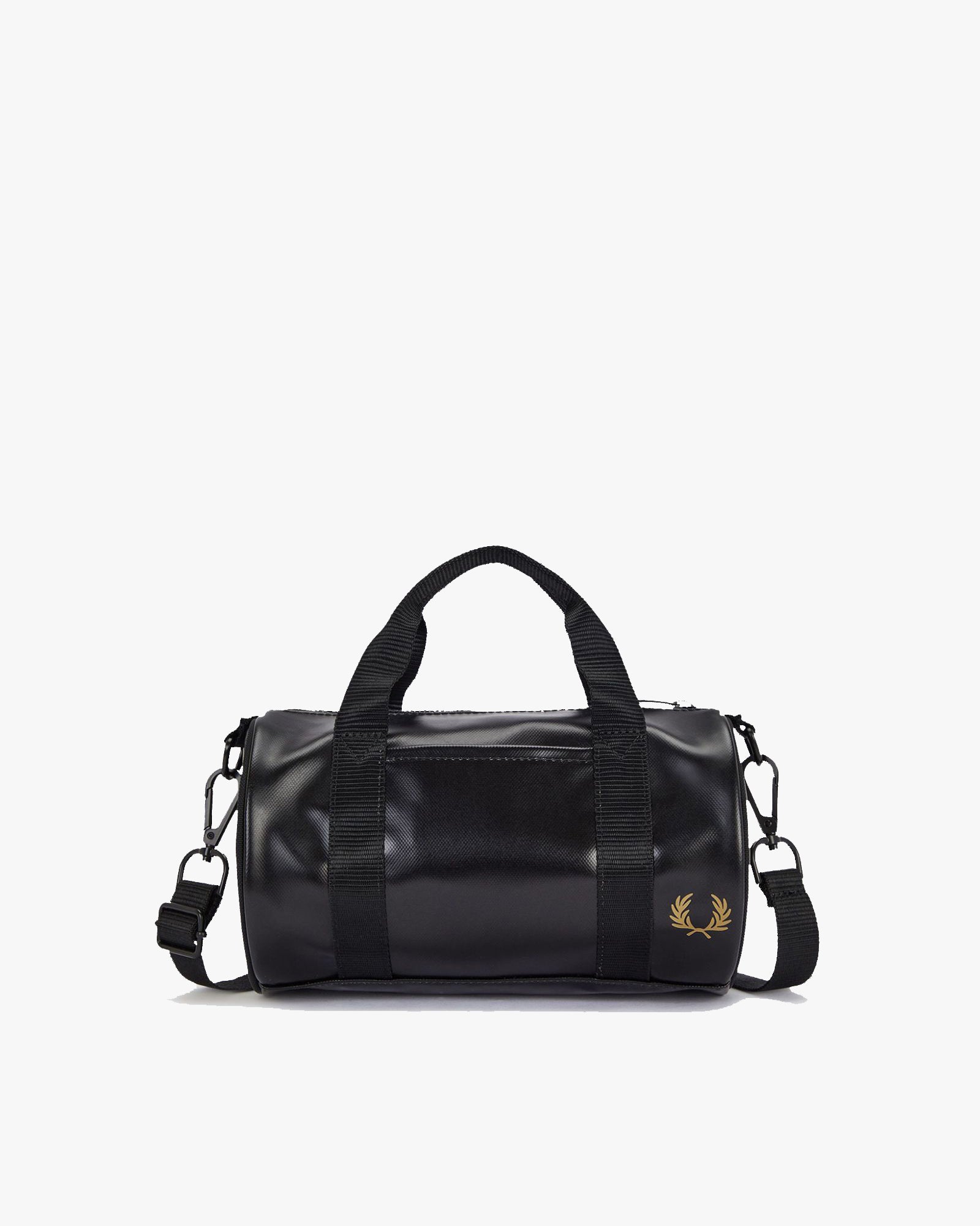 Fred Perry Tonal Classic Mini Barrel Bag - Black / Gold