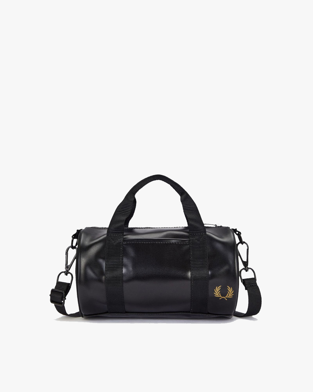 Fred Perry Tonal Classic Mini Barrel Bag - Black / Gold | Fred Perry Bags | JEANSTORE
