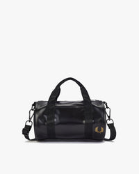 Fred Perry Tonal Classic Mini Barrel Bag - Black / Gold | Fred Perry Bags | JEANSTORE