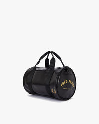 Fred Perry Tonal Classic Mini Barrel Bag - Black / Gold | Fred Perry Bags | JEANSTORE