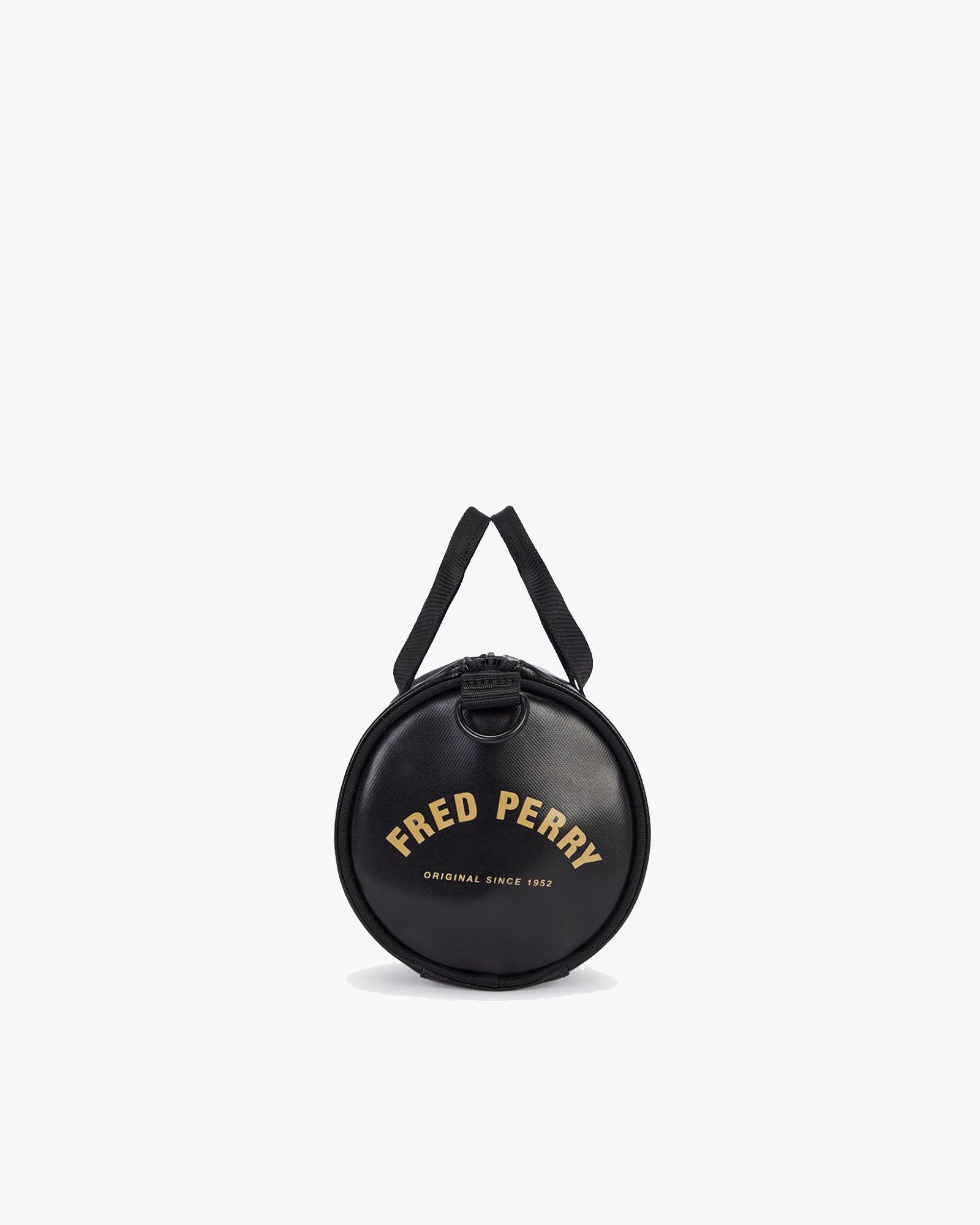 Fred Perry Tonal Classic Mini Barrel Bag - Black / Gold