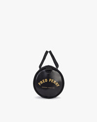 Fred Perry Tonal Classic Mini Barrel Bag - Black / Gold | Fred Perry Bags | JEANSTORE