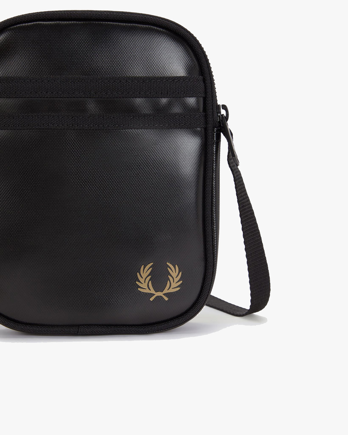 Fred Perry Tonal Classic Small Side Bag - Black / Gold
