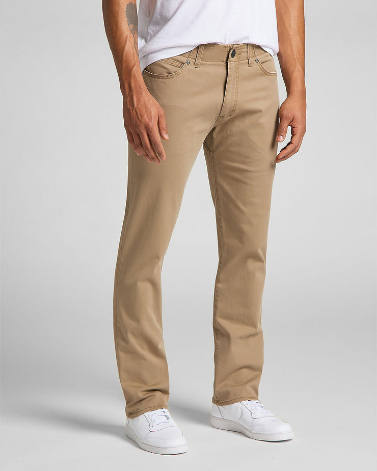 Lee Straight Fit Extreme Motion Mens Cotton Twill Trousers - Cougar