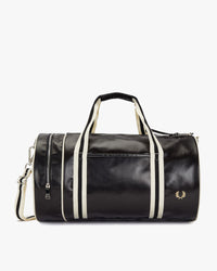Fred Perry Classic Barrel Bag - Black / Ecru | Fred Perry Bags | JEANSTORE