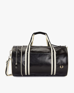 Fred Perry Classic Barrel Bag - Black / Ecru