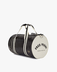 Fred Perry Classic Barrel Bag - Black / Ecru | Fred Perry Bags | JEANSTORE