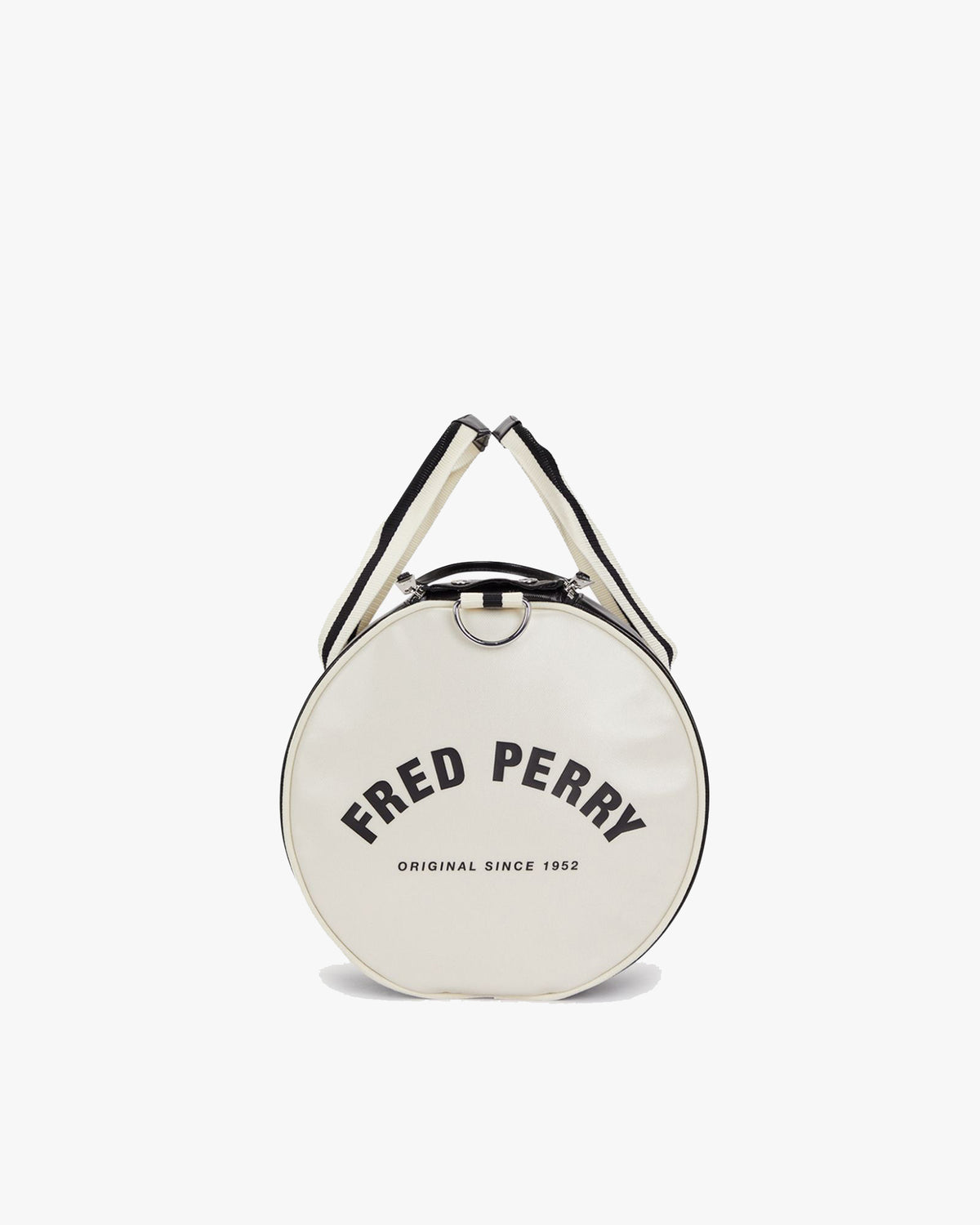 Fred Perry Classic Barrel Bag - Black / Ecru | Fred Perry Bags | JEANSTORE