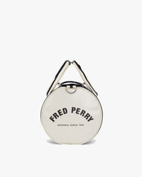 Fred Perry Classic Barrel Bag - Black / Ecru | Fred Perry Bags | JEANSTORE