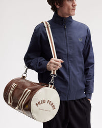 Fred Perry Classic Barrel Bag - Tan / Ecru | Fred Perry Bags | JEANSTORE