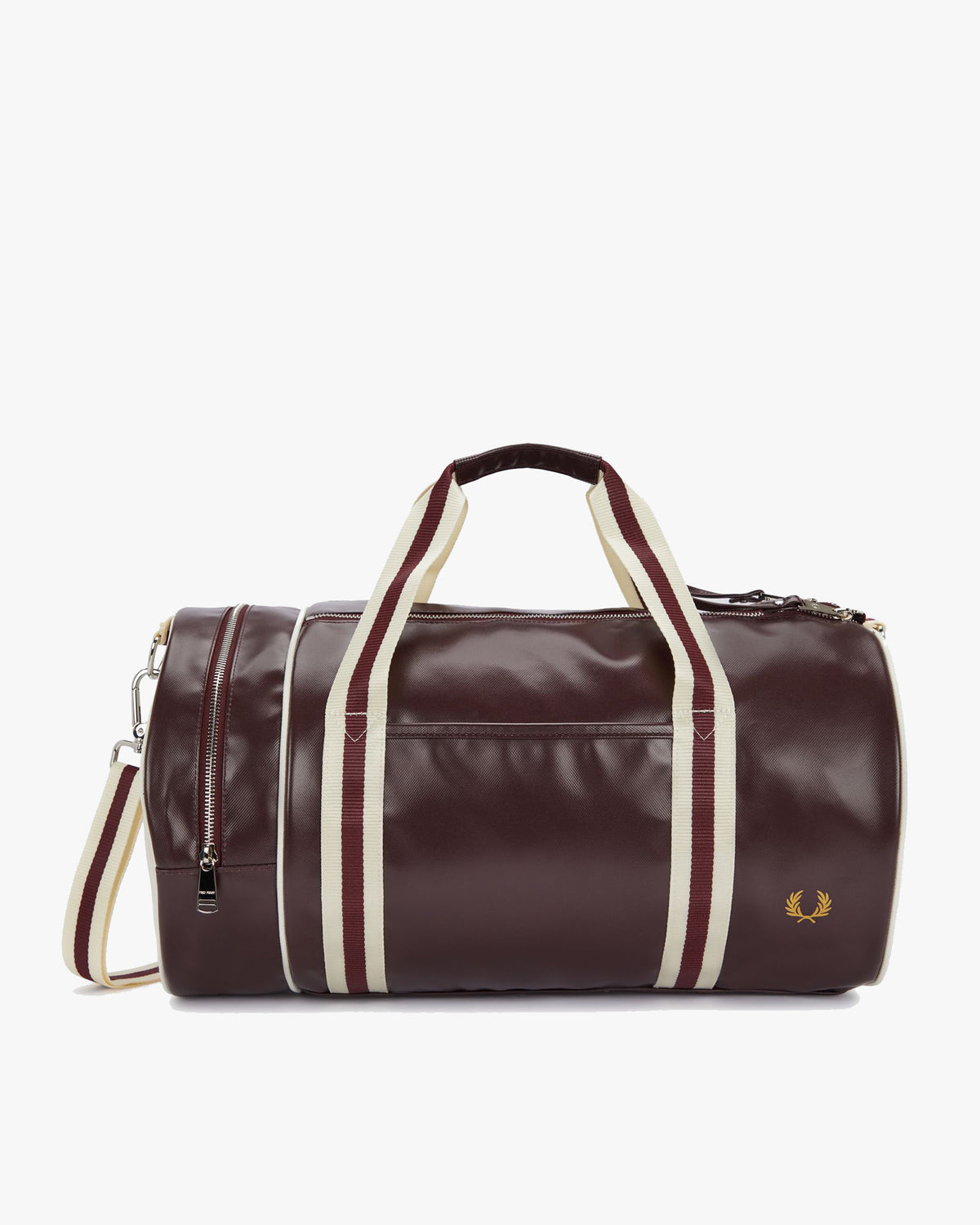 Fred Perry Classic Barrel Bag - Oxblood / Ecru | Fred Perry Bags | JEANSTORE