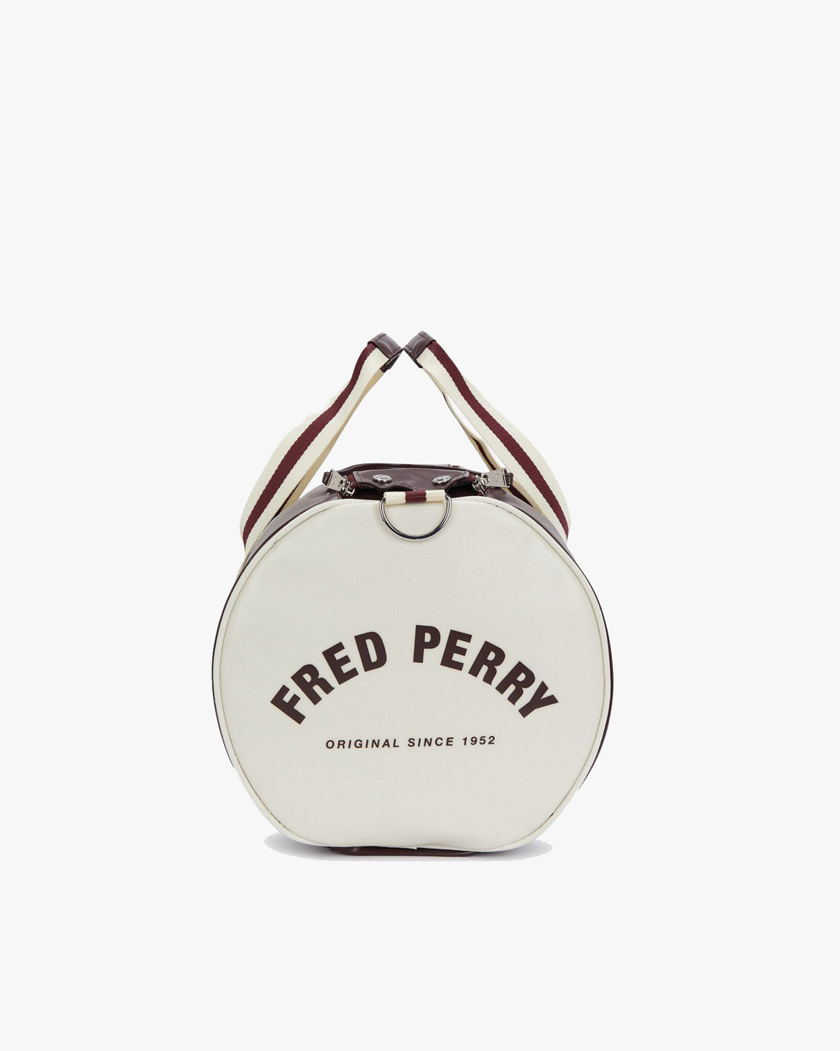 Fred Perry Classic Barrel Bag - Oxblood / Ecru | Fred Perry Bags | JEANSTORE