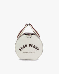 Fred Perry Classic Barrel Bag - Oxblood / Ecru | Fred Perry Bags | JEANSTORE