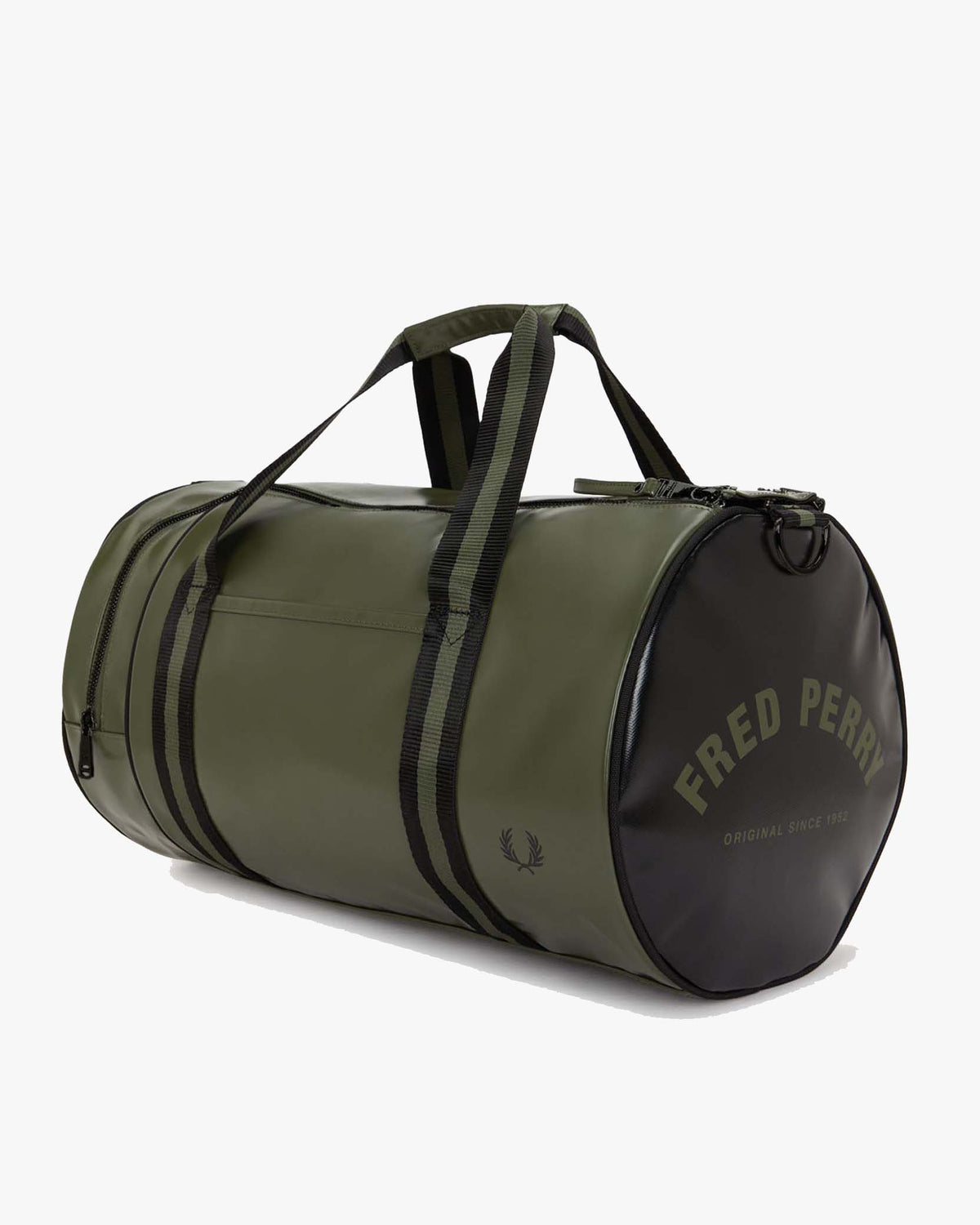 Fred Perry Classic Barrel Bag - Laurel Wreath Green / Black