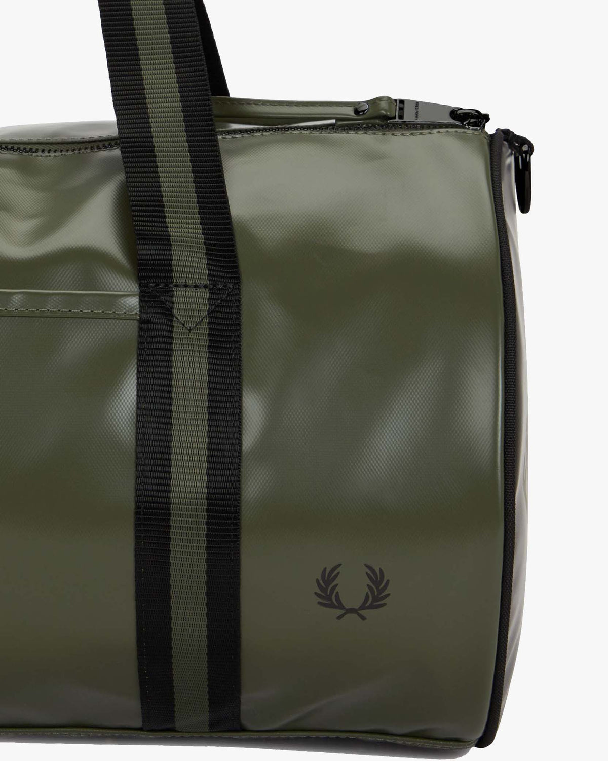 Fred Perry Classic Barrel Bag - Laurel Wreath Green / Black