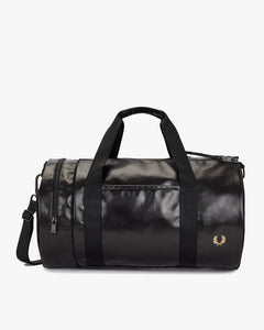 Fred Perry Tonal Classic Barrel Bag - Black / Gold