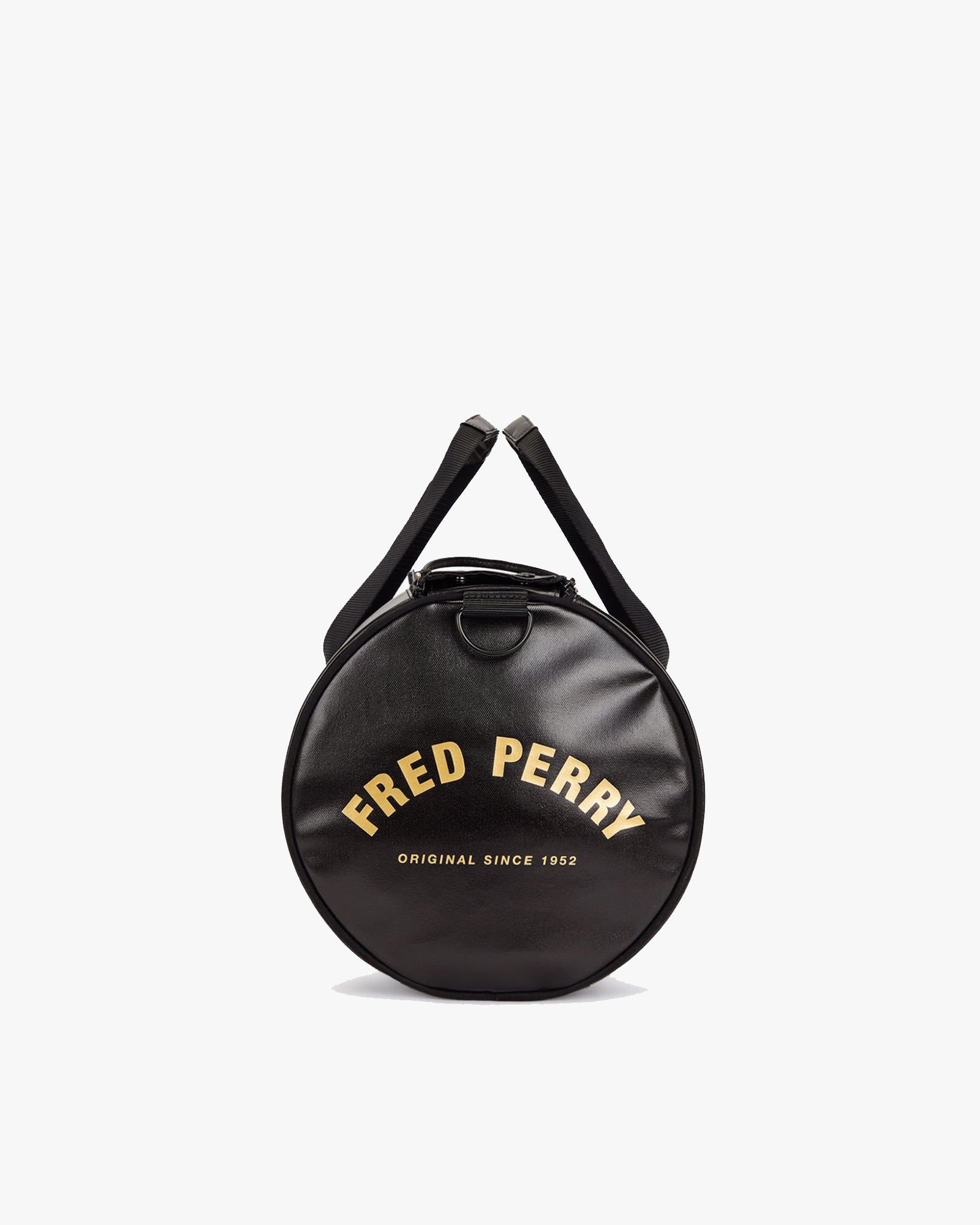 Fred Perry Tonal Classic Barrel Bag - Black / Gold