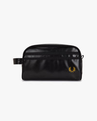Fred Perry Tonal Coated Polyester Wash Bag - Black / Gold