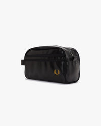 Fred Perry Tonal Coated Polyester Wash Bag - Black / Gold
